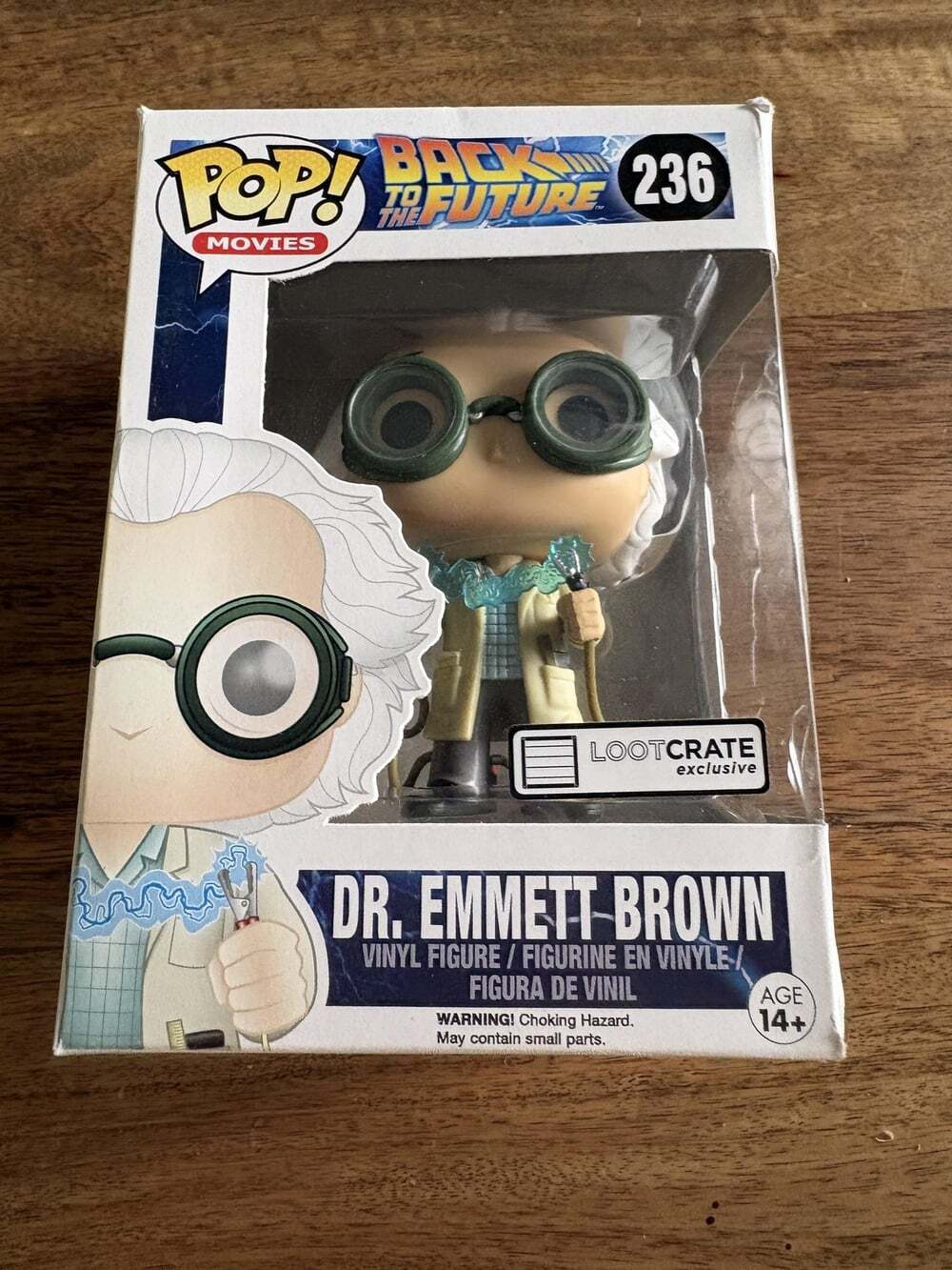 Funko Pop Movies Back To The Future Dr Emmett Brown 236 Loot Crate Exclusive